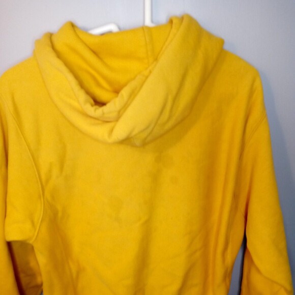 Vintage‎ Champion Logo Pullover Reverse Weave Yellow Hoodie M - Picture 12 of 14